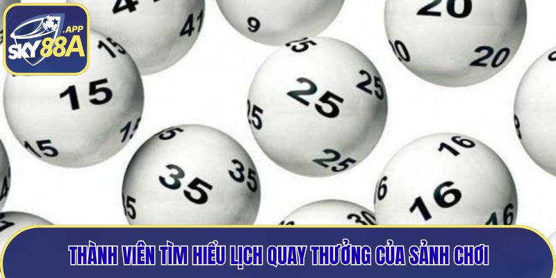 Thành viên tìm hiểu lịch quay thưởng của sảnh chơi